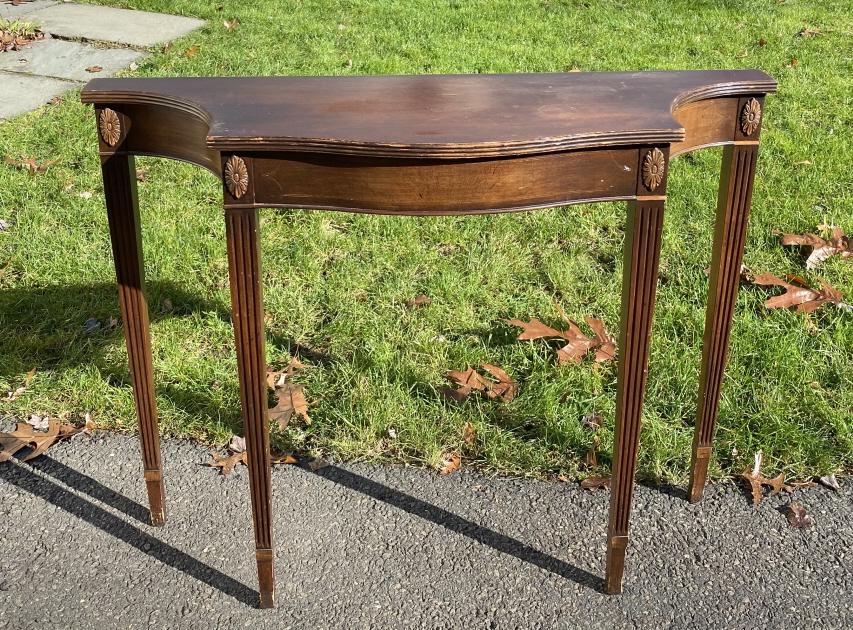 Sheraton Style Carved Console Table (1 of 6)