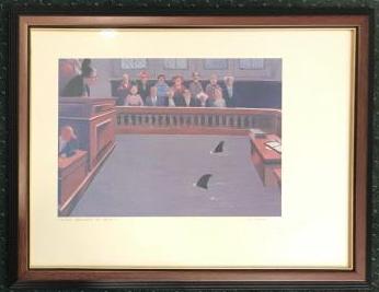 Jeff Leedy Signed Print Counsel Approaching Bench (1 of 3)