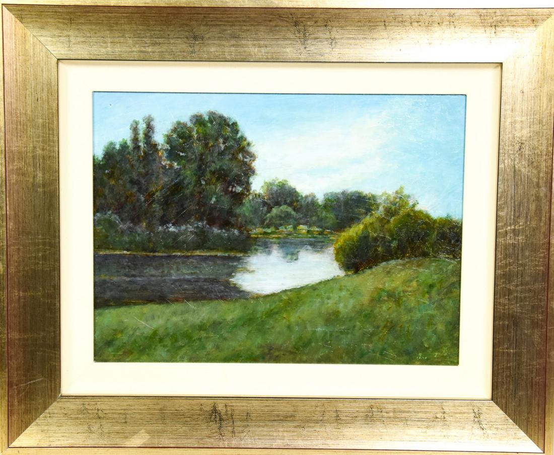 Framed Oil on Board Landscape Painting (1 of 8)