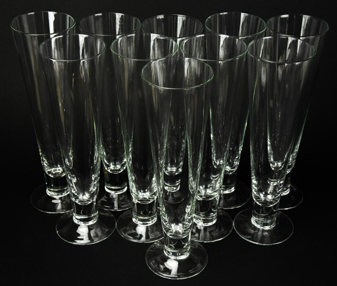 Set of 10 Hand Blown Pilsner Beer Glasses (1 of 5)