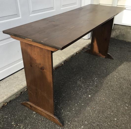 Antique Country American Pine Farm Table Console (1 of 4)