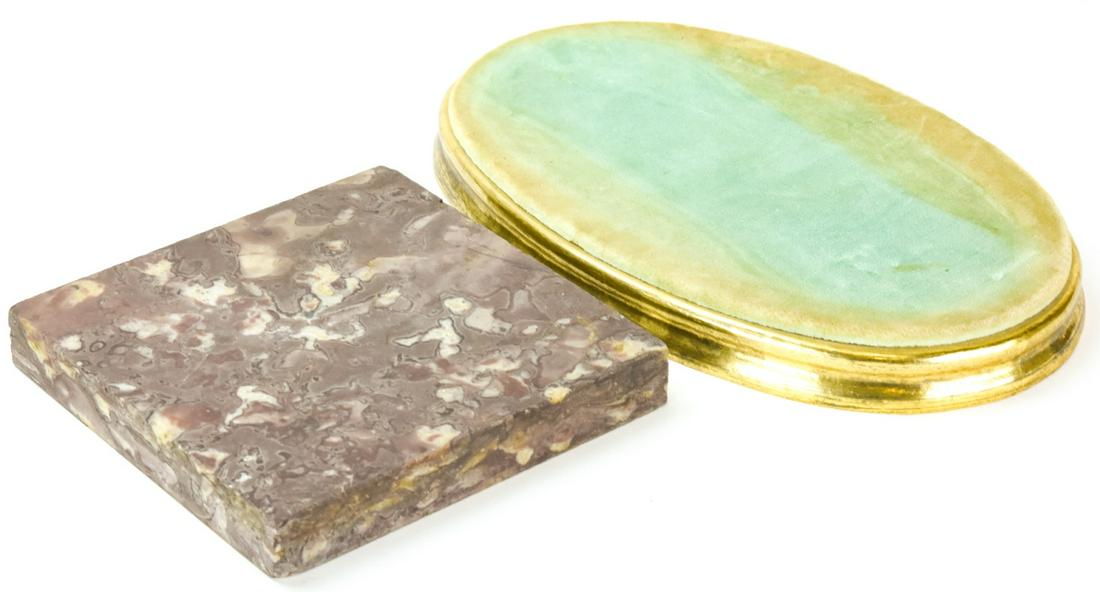 Antique 19th C Rouge Marble & Gold Leaf Pedestals (1 of 7)