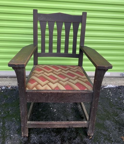 Custom Upholstered Slat Back Mission Chair (1 of 6)