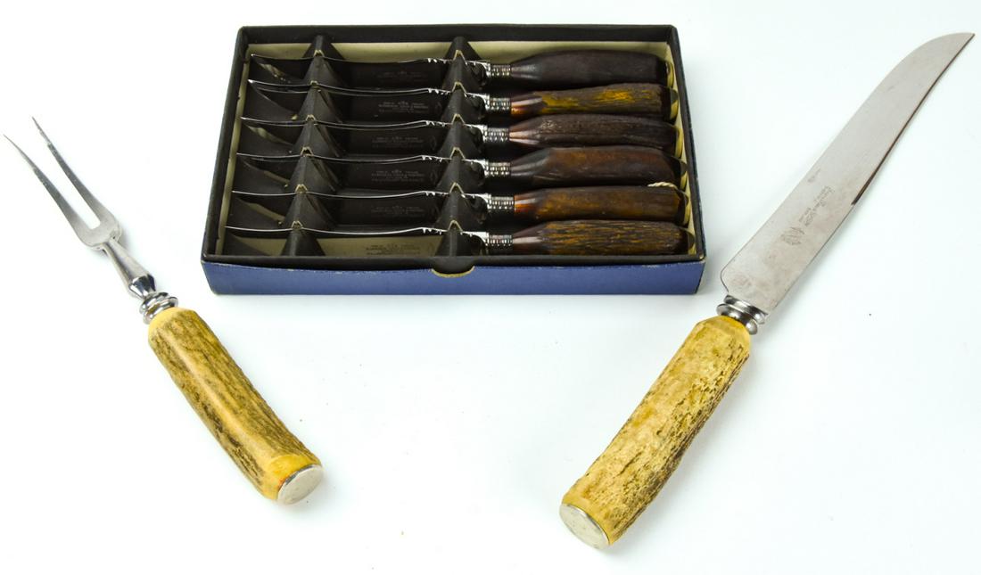 Harrison Bros. & Sheffield Antler Vintage Cutlery (1 of 8)