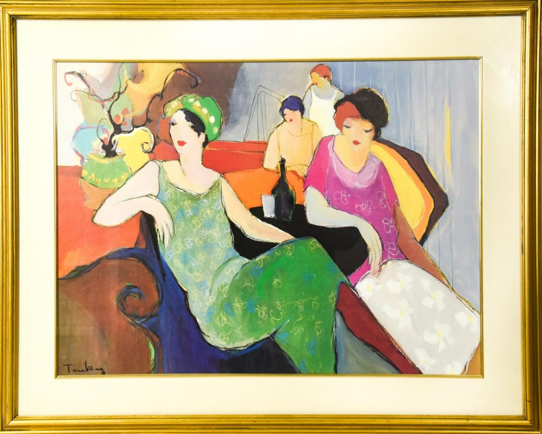 Framed Itzchak Tarkay "In the Lounge" Print (1 of 9)