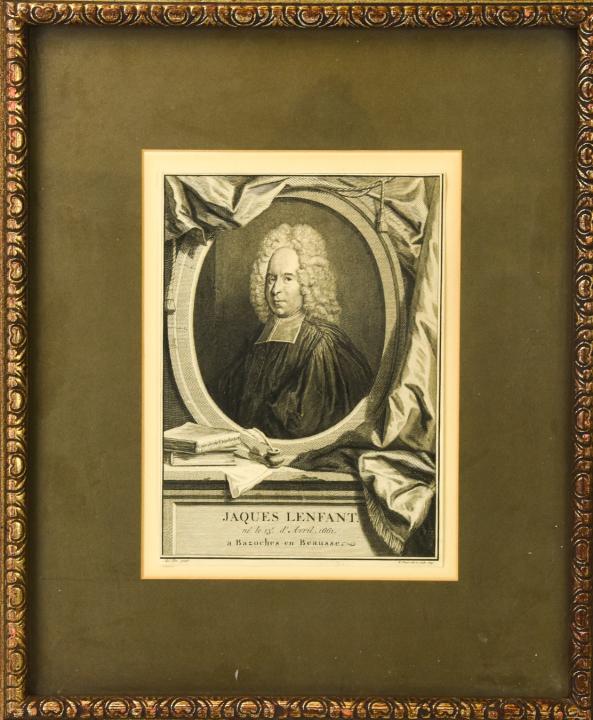 B Picart 18th C French Framed Portrait Engraving (1 of 6)