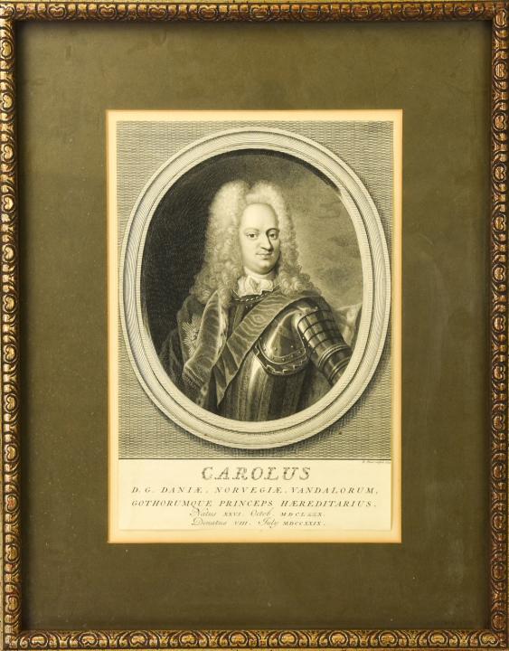 B Picart 18th C French Framed Portrait Engraving (1 of 7)