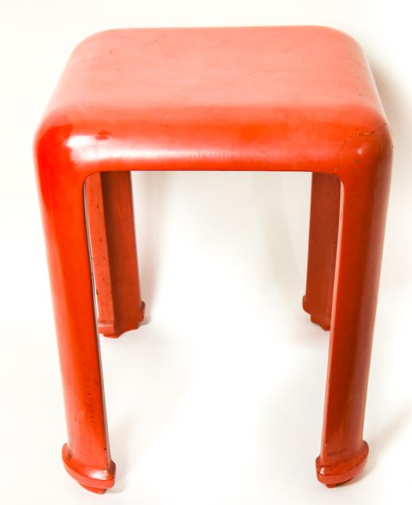 Jean Dunand Carved Red Lacquer End Table (1 of 8)