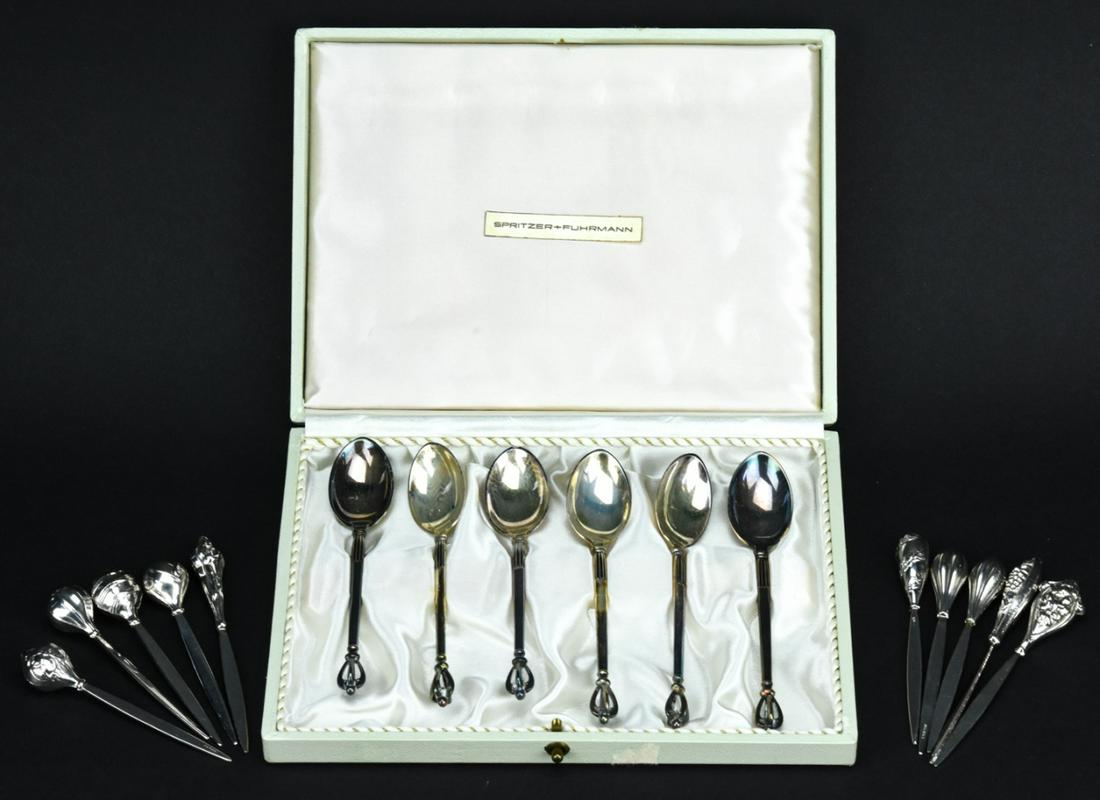 Set W&S Sorensen Sterling Silver Demitasse Spoons (1 of 10)
