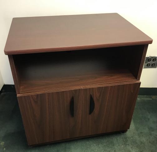 Contemporary Mahogany Tone Console Cabinet (1 of 3)