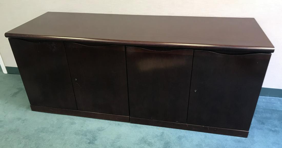 Contemporary Modern Four Door Console Cabinet (1 of 4)