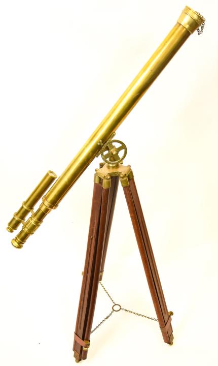 Vintage Nautical Brass Telescope on Wood Tripod (1 of 6)