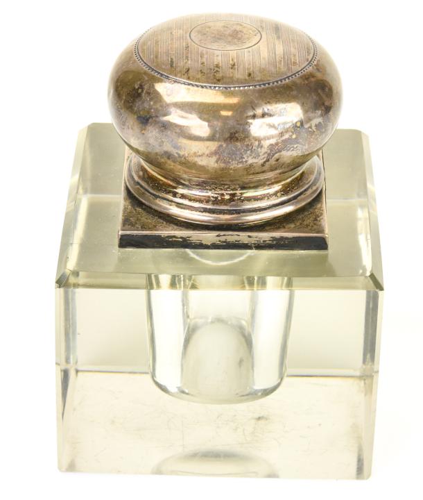 Black Starr & Fros Sterling Silver & Glass Inkwell (1 of 8)