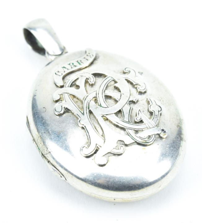Antique 19th C English Sterling Silver Locket (1 of 6)