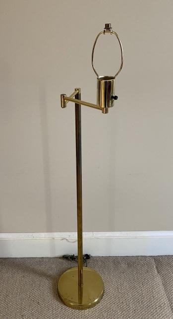 Contemporary Style Swing Arm Brass Floor Lamp (1 of 5)