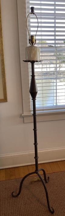 Wrought Iron Candlestick Floor Lamp (1 of 4)