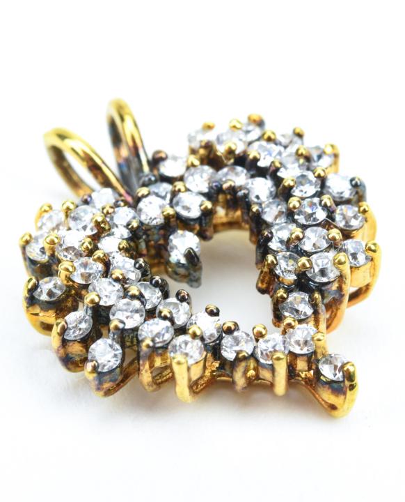 Vermeil Sterling Silver Heart Necklace Pendant (1 of 6)