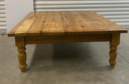 Country Pine Carved Coffee Table (1 of 6)