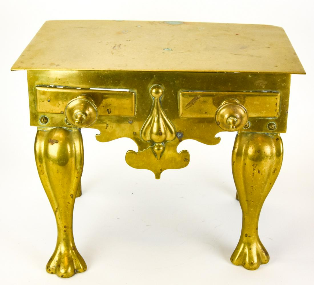 Antique English Brass Fireplace Trivet / Footman (1 of 6)