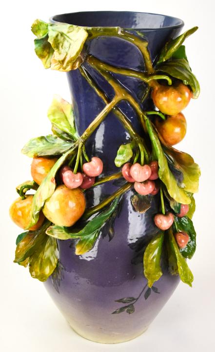 Large Majolica Capodimonte Fruit Vase (1 of 8)