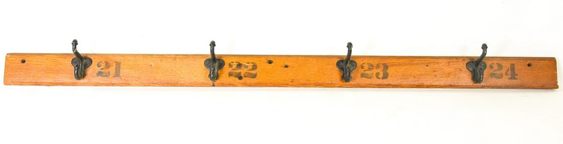 Antique Wall Mounted Numbered Coat Rack (1 of 6)