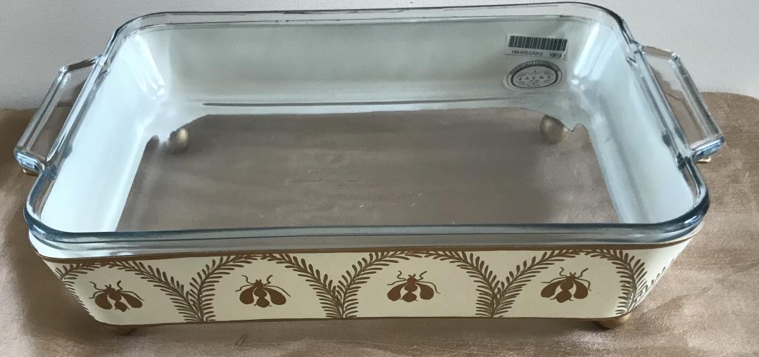 Tole Metal Serving Tray W Glass Insert (1 of 1)