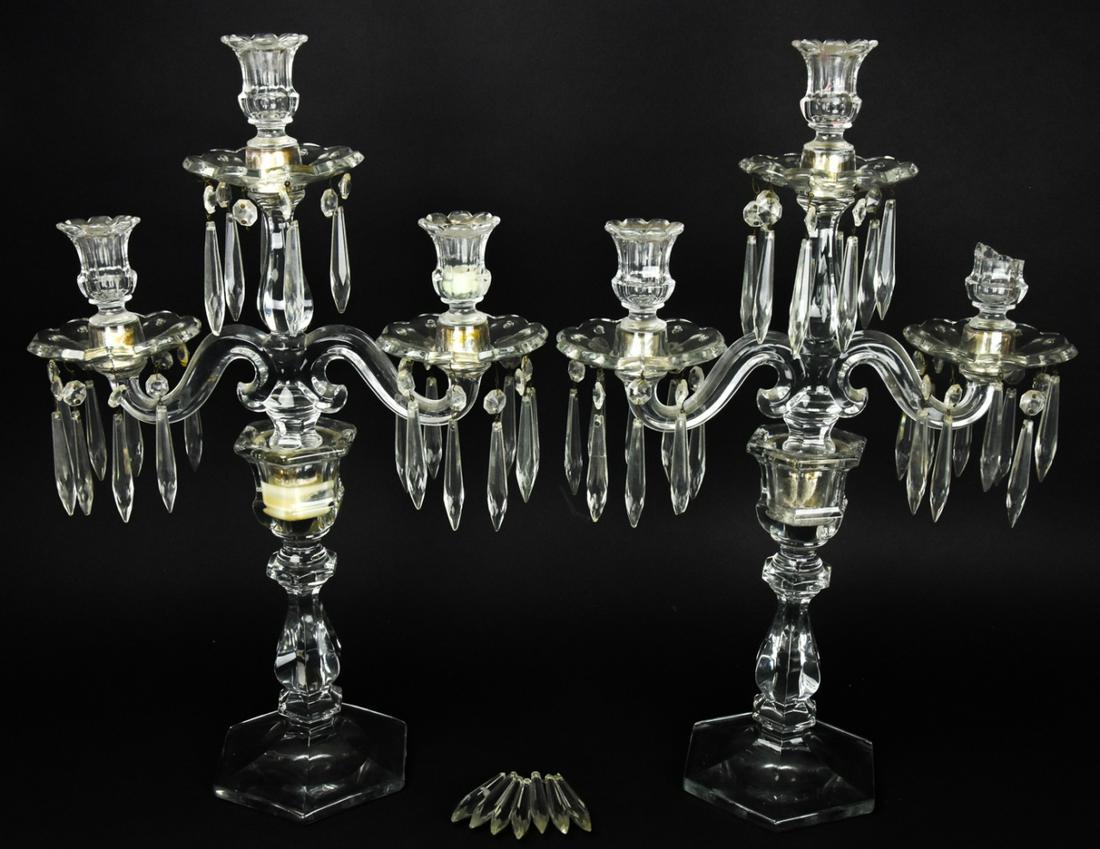 Pair American Pressed Glass Candelabras (1 of 11)