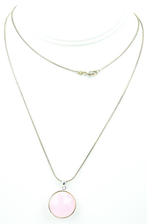 Sterling Silver & Rose Quartz Necklace (1 of 6)