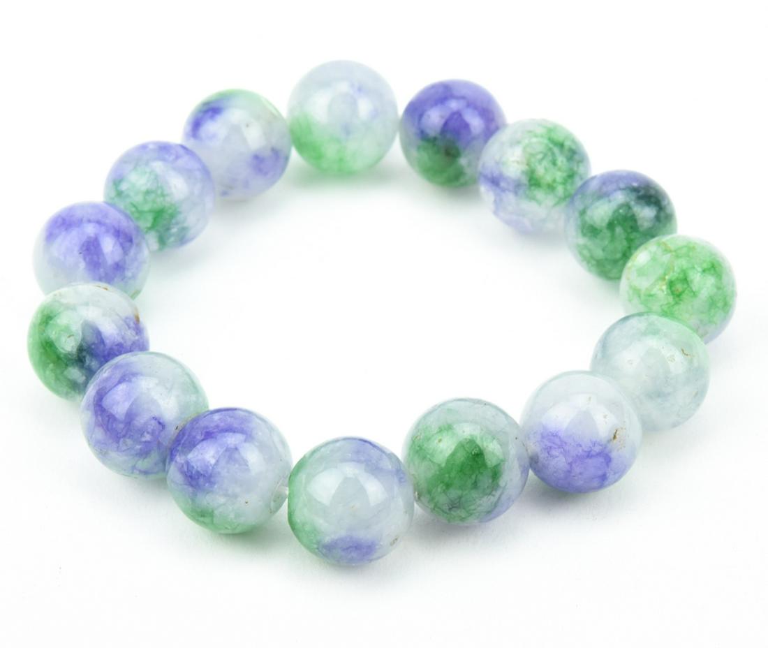 Bracelet W 10MM Lavender Jade Beads (1 of 6)