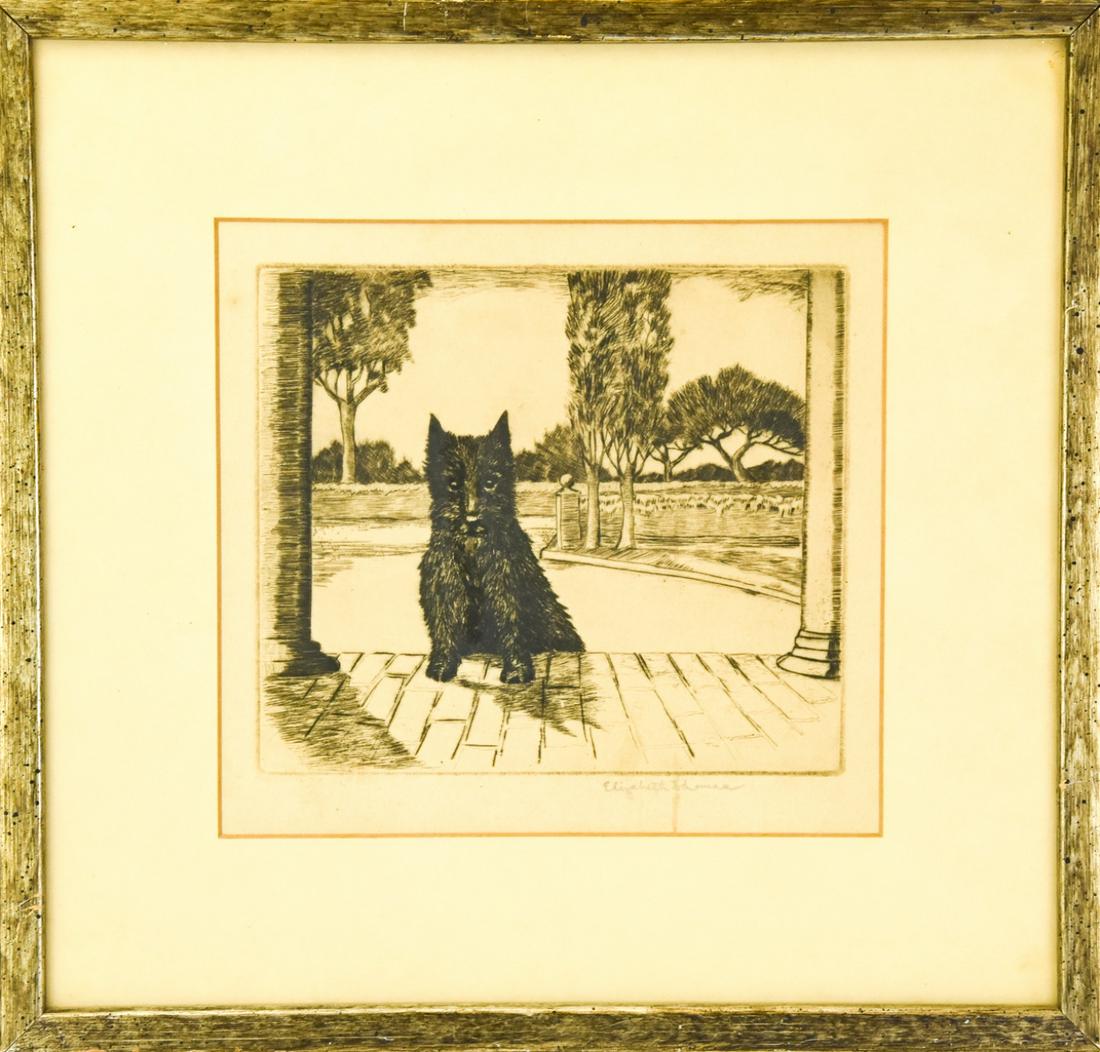 Elizabeth Thomas Cairn Terrier Portrait Etching (1 of 9)