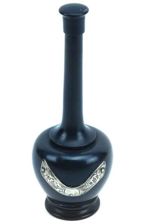 Antique English Sterling & Ebony Powder Flask (1 of 8)