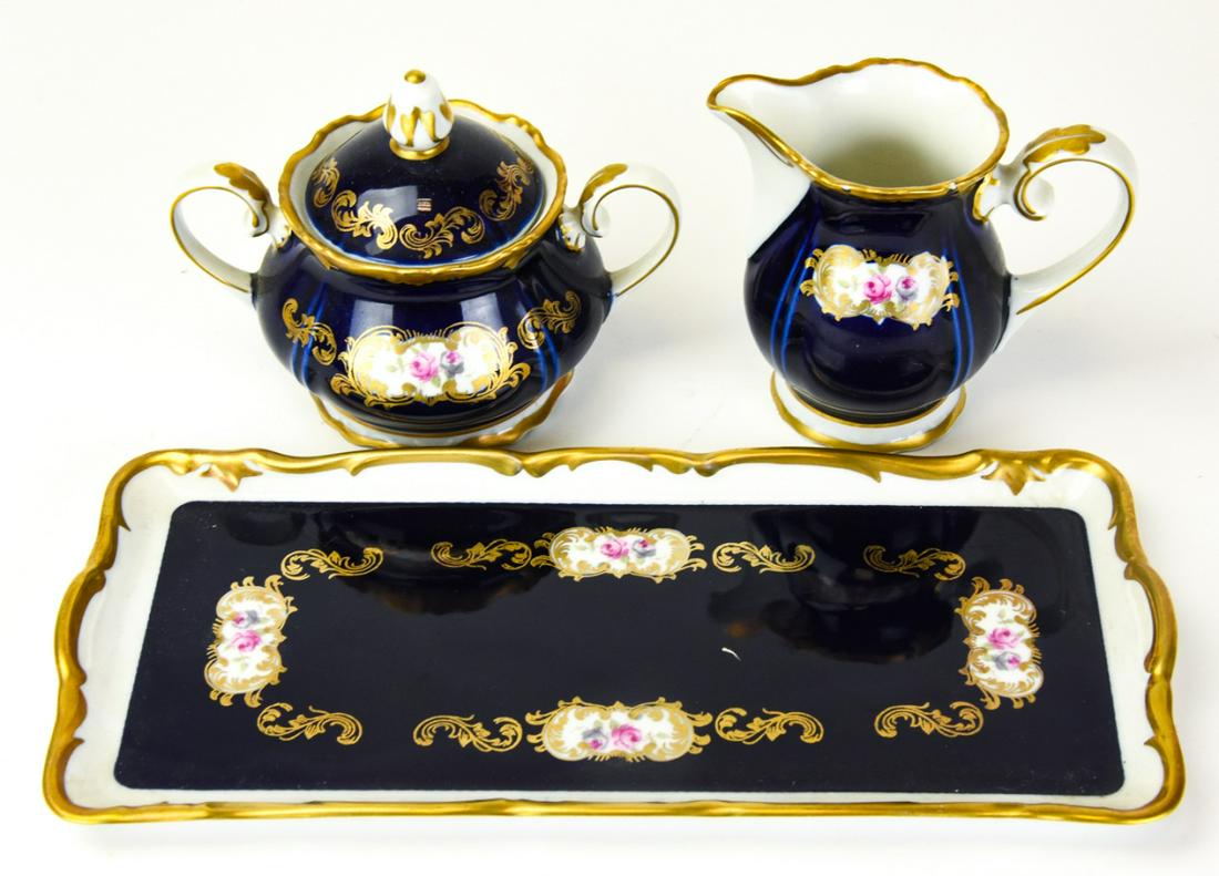 Set Reichenbach Porcelain Tray, Creamer & Sugar (1 of 7)