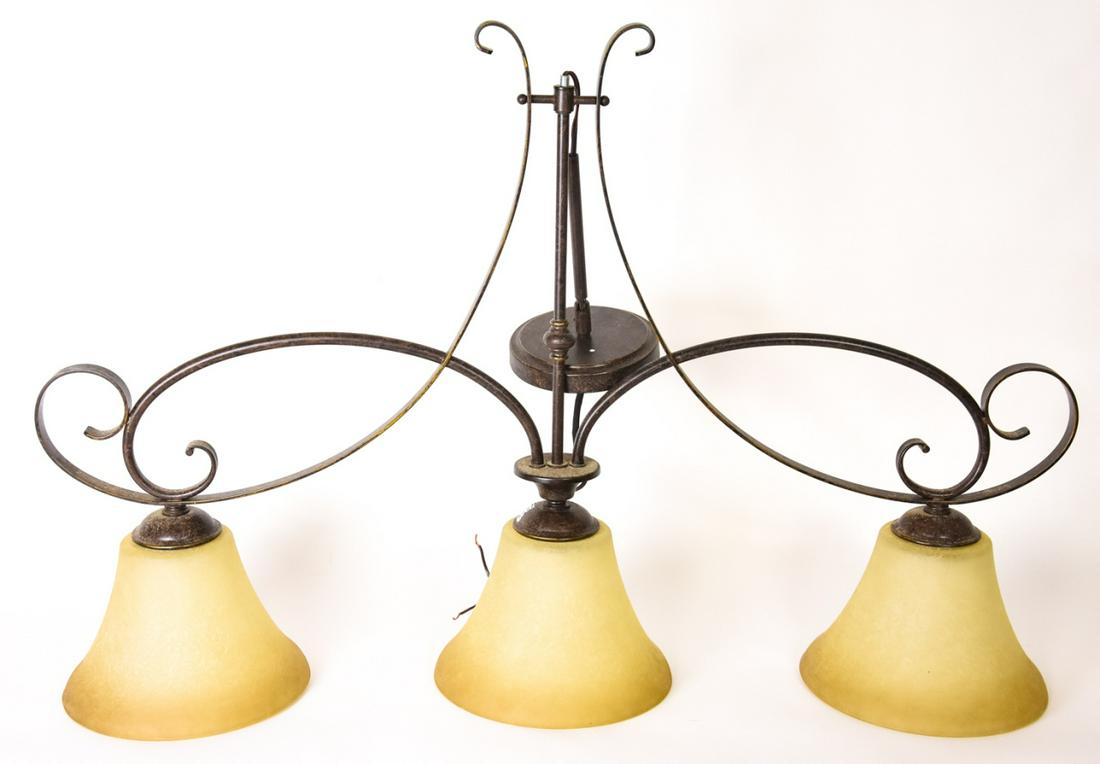 Frosted Glass 3-Light Pendant Island Fixture (1 of 7)