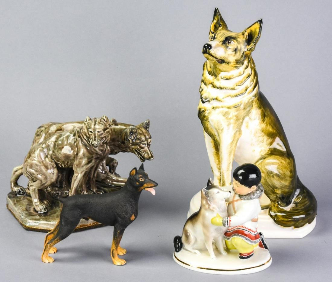 Lot Porcelain & Ceramic Assorted Dogs (1 of 8)