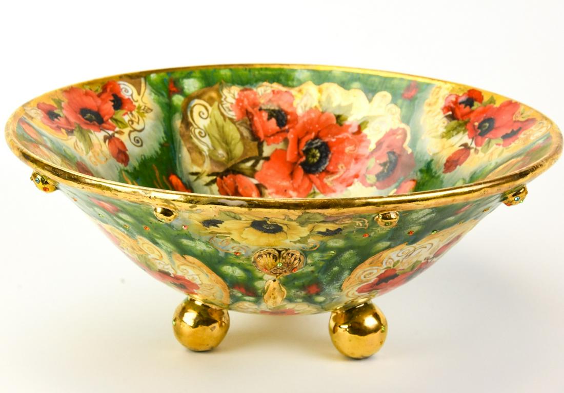 Anna Carmi Israel Hand Painted Ceramic Bowl (1 of 8)