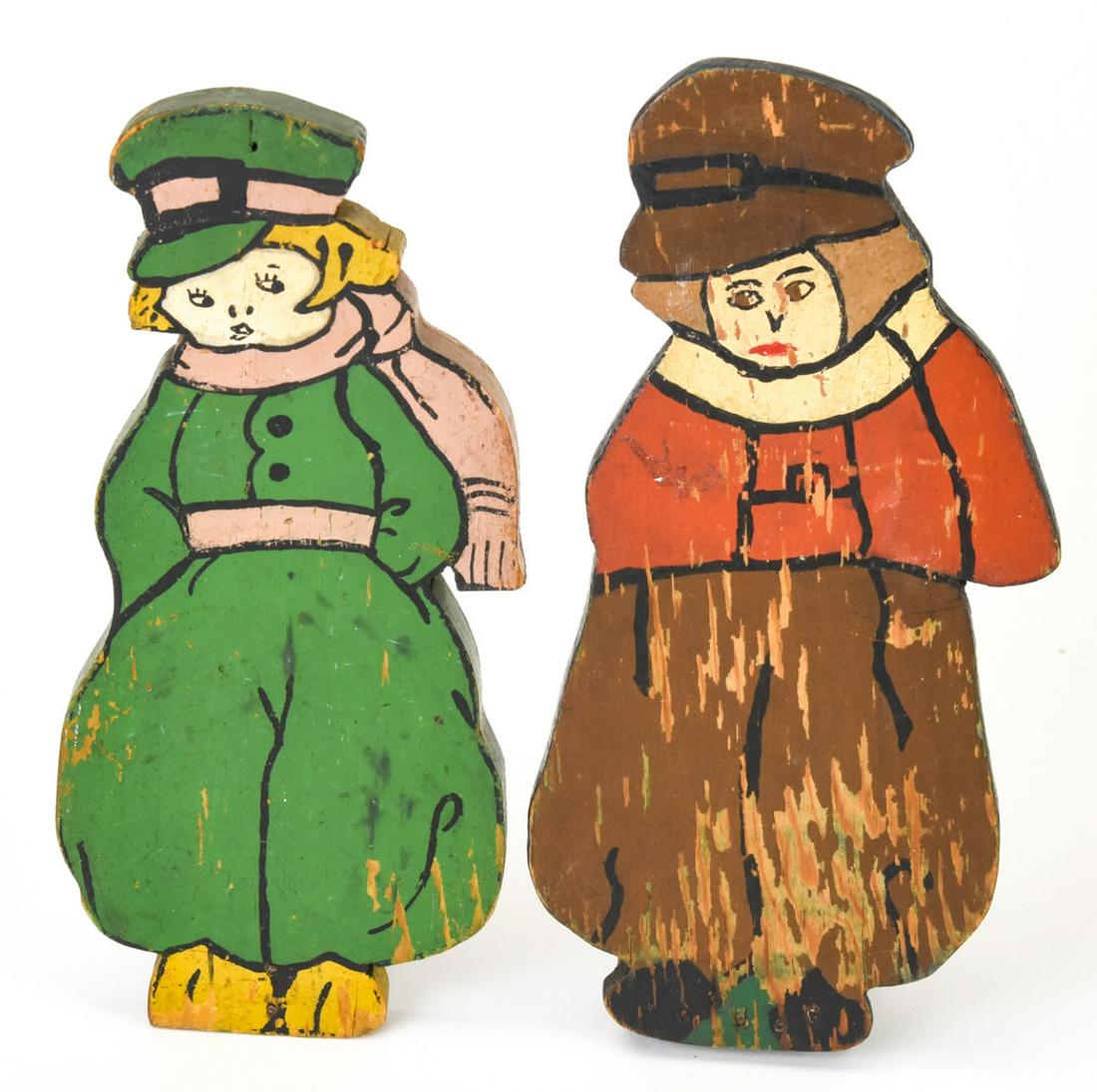 Collection of Antique Handmade Folk Art Door Stops (1 of 6)