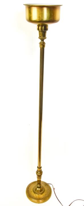 Brass Neoclassical Style Torchiere Floor Lamp (1 of 6)