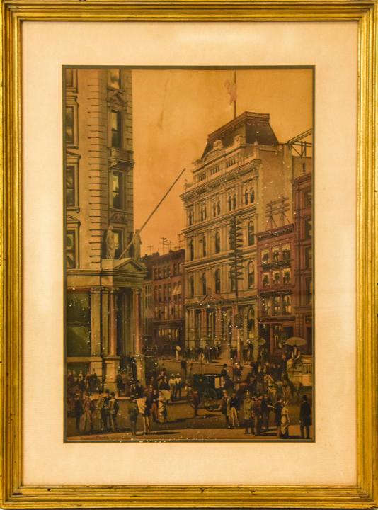 Antique Hughson Hawley Hand Colored Lithograph (1 of 8)