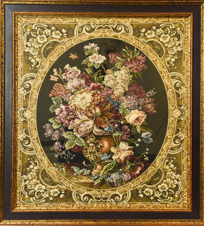 Antique 19th C Still Life Petit Point Tapestry (1 of 9)