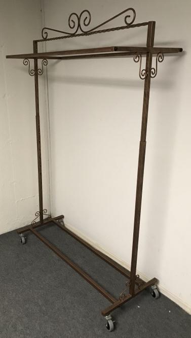 Clothing Rack w Scrollwork Design on Wheels (1 of 3)