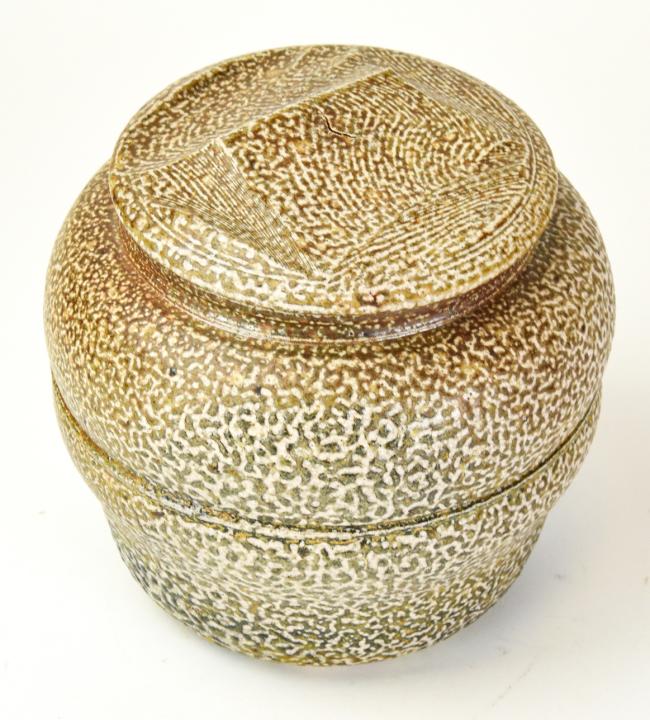 Karen Karnes Salt Glazed Ceramic Lidded Vessel (1 of 7)