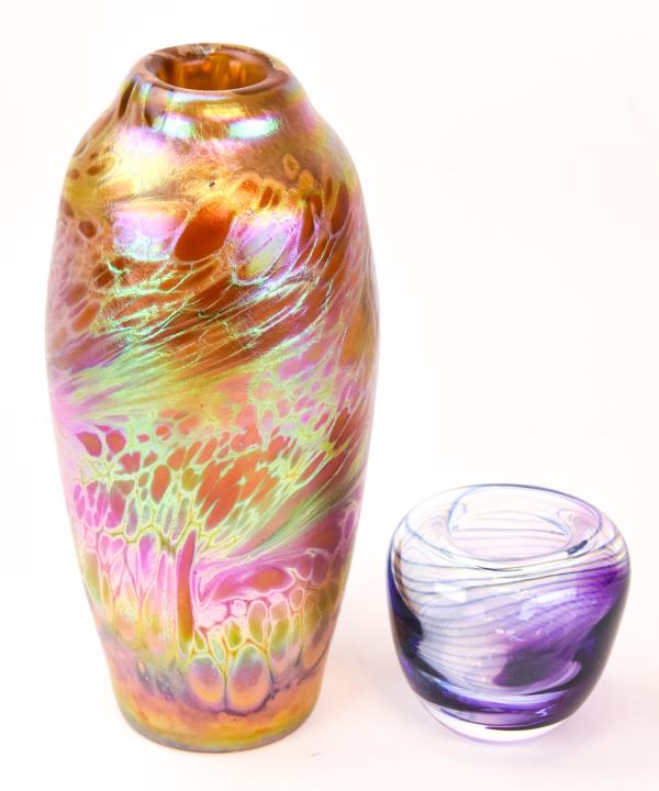 Two Art Glass Vases Signed at Base (1 of 9)