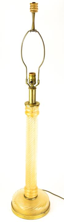 Golf Fleck Murano Glass Spiral Form Table Lamp (1 of 9)