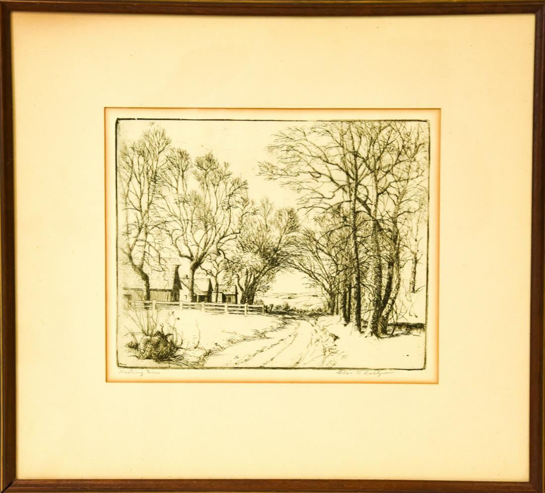 Signed Charles W Dahlgreen "Nesting Times" Etching (1 of 8)