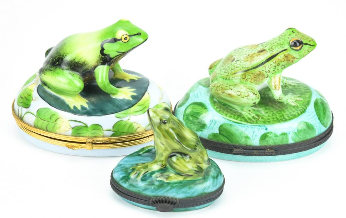 Limited Edition Limoges Porcelain Frog Trinkets (1 of 7)