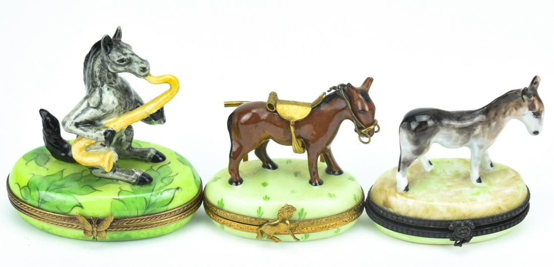 Limited Edition Limoges Porcelain Horse Trinkets (1 of 6)