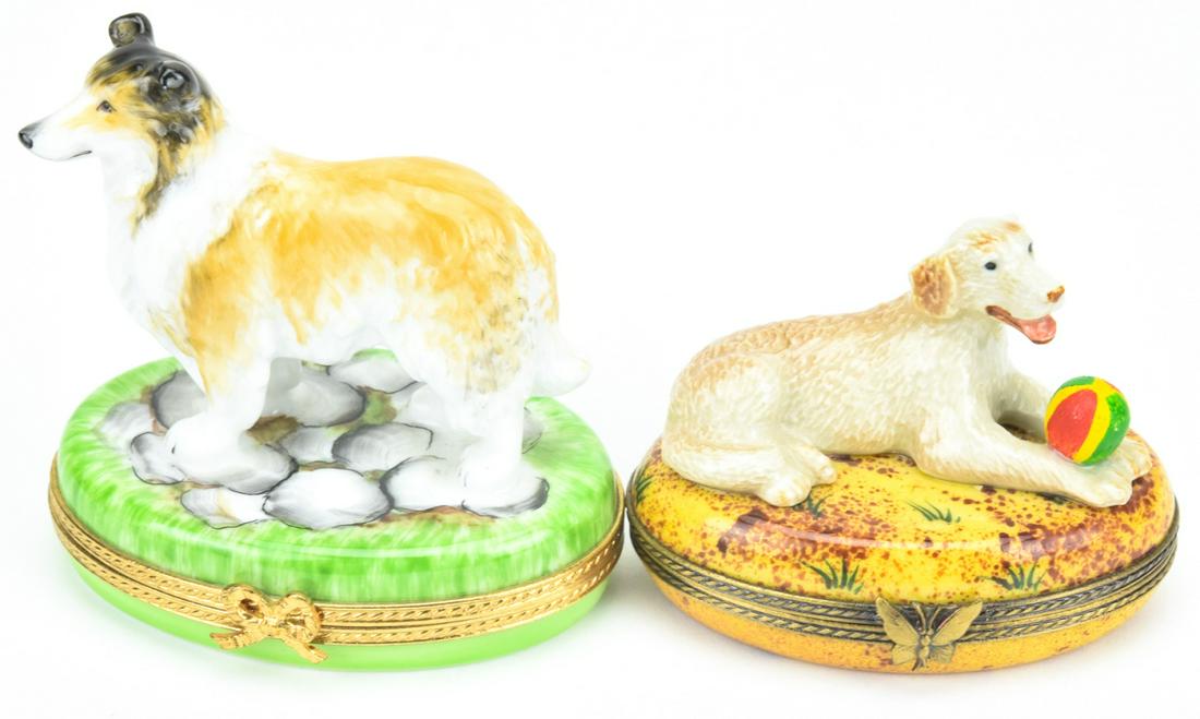 Limited Edition Limoges Porcelain Dog Trinkets (1 of 6)