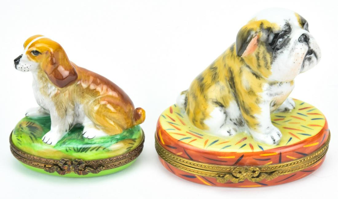 Limited Edition Limoges Porcelain Dog Trinkets (1 of 6)