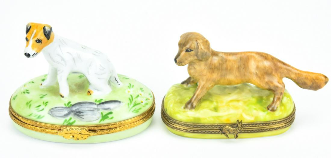 Limited Edition Limoges Porcelain Dog Trinkets (1 of 6)