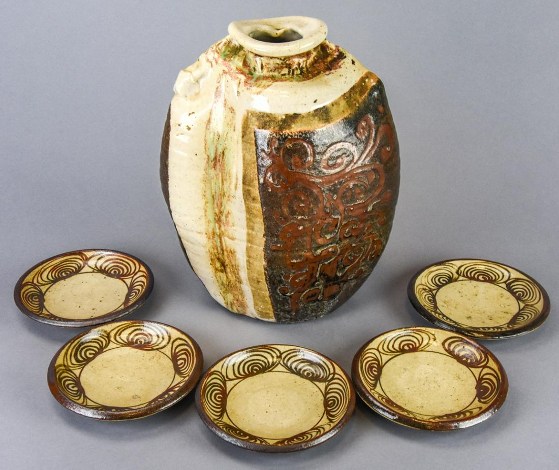 Art Pottery Salt Glaze Abstract Sculptural Vase (1 of 9)